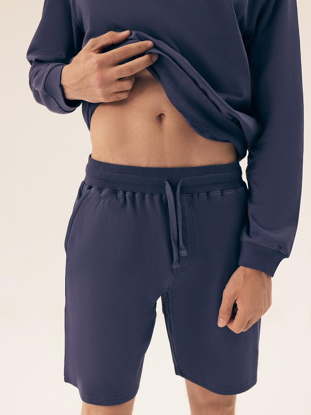 Pigiama da uomo in morbido cotone con interno felpato