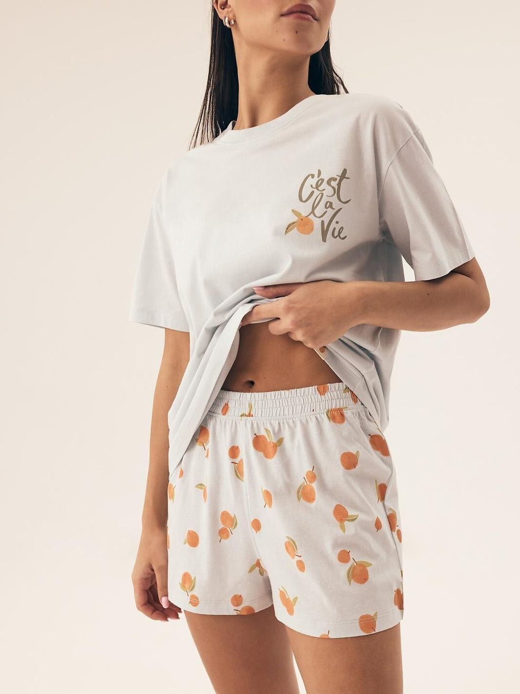 Pigiama da donna in 100% cotone - naranja