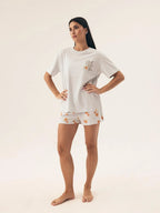 Pigiama da donna in 100% cotone - naranja