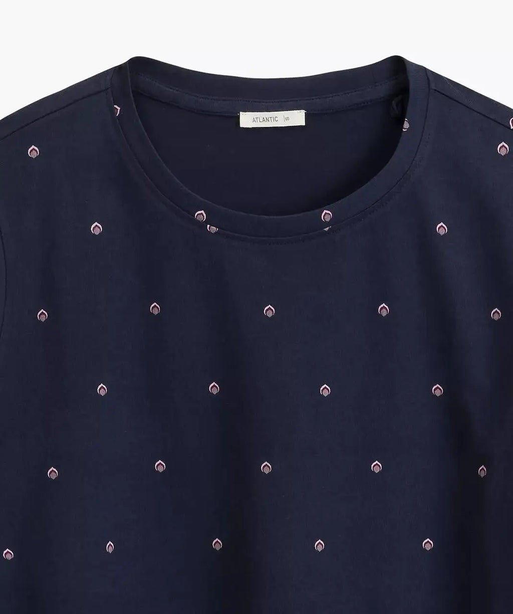 Pigiama donna in 100% cotone ’peach effect’ con pantaloni