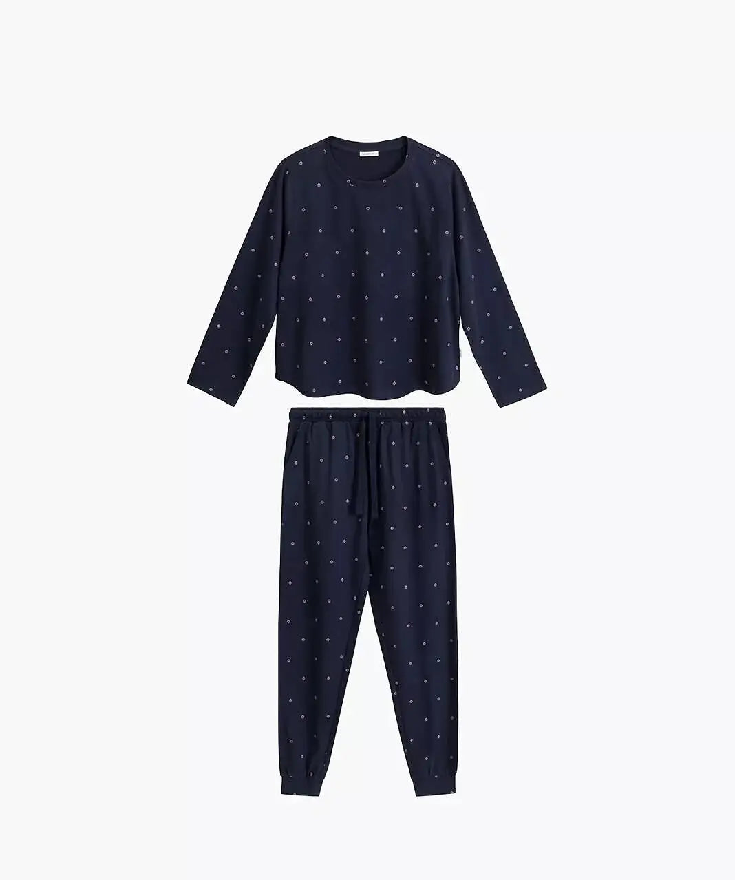 Pigiama donna in 100% cotone ’peach effect’ con pantaloni