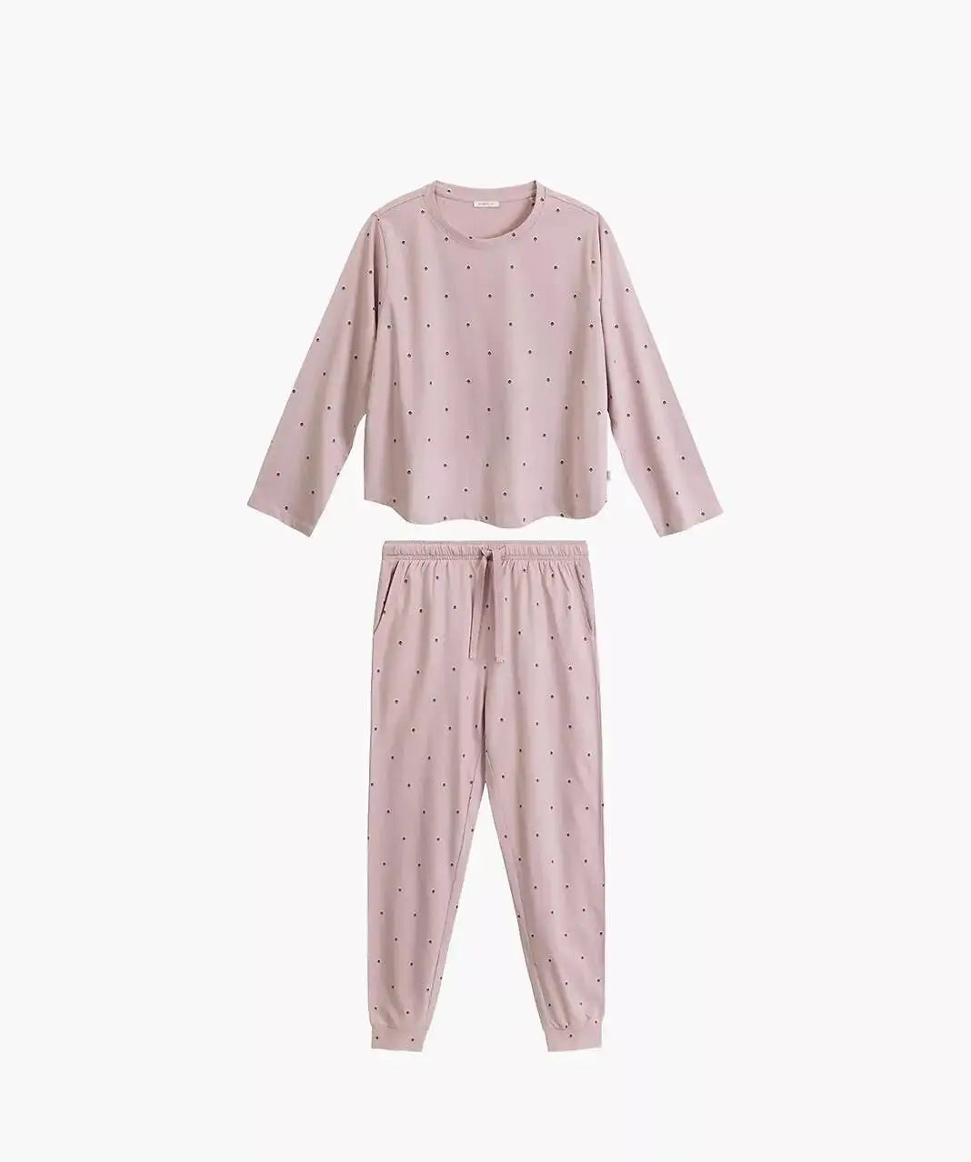 Pigiama donna in 100% cotone ’peach effect’ con pantaloni