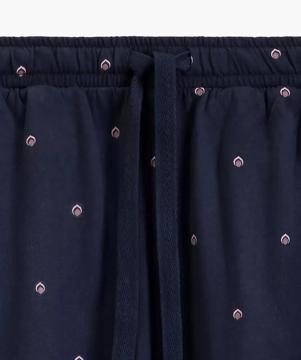 Pigiama donna in 100% cotone ’peach effect’ con pantaloni