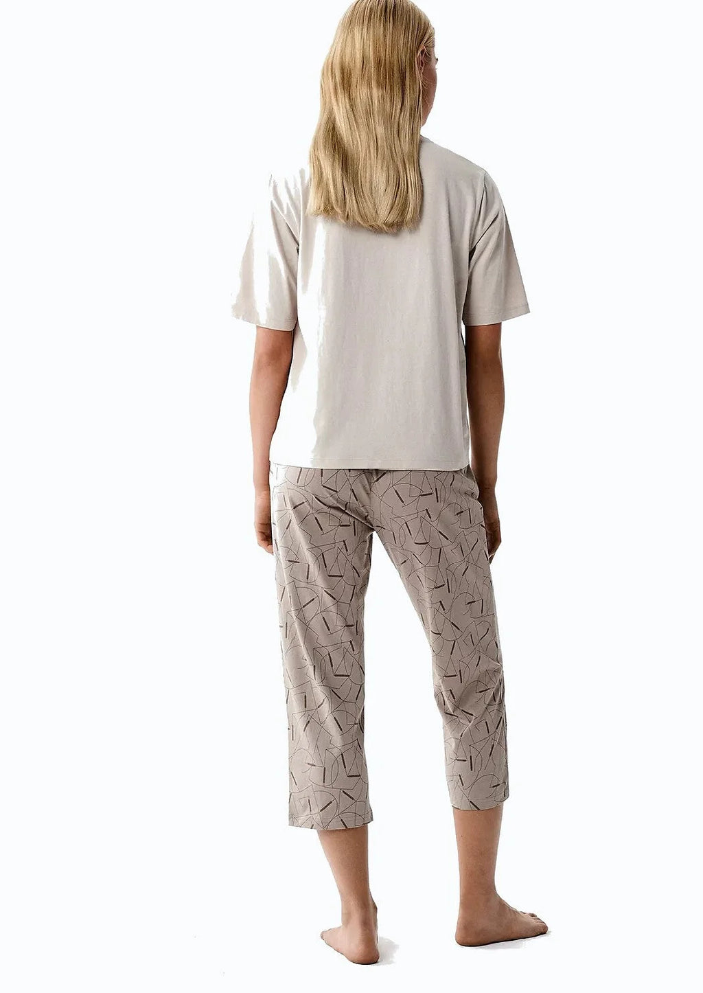 Pigiama donna in 100% cotone – t-shirt con scritta
