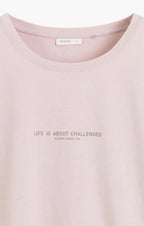 Pigiama donna in 100% cotone – t-shirt con scritta