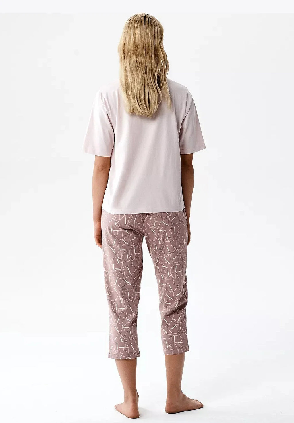 Pigiama donna in 100% cotone – t-shirt con scritta
