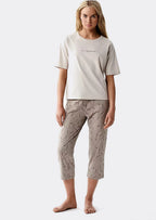 Pigiama donna in 100% cotone – t-shirt con scritta