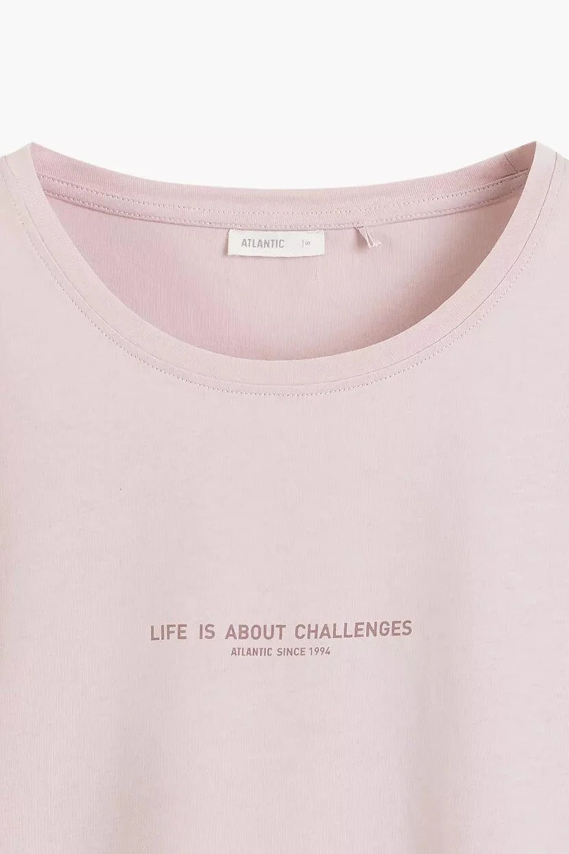 Pigiama donna in 100% cotone – t-shirt con scritta e shorts
