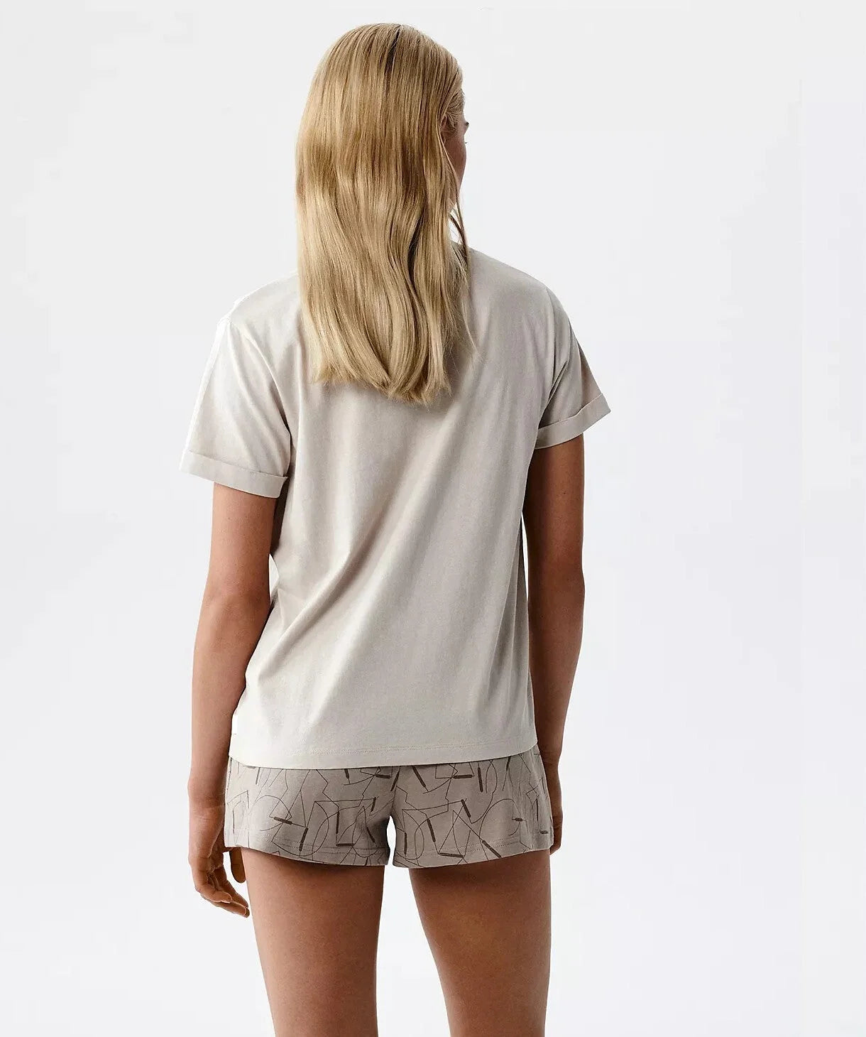 Pigiama donna in 100% cotone – t-shirt con scritta e shorts