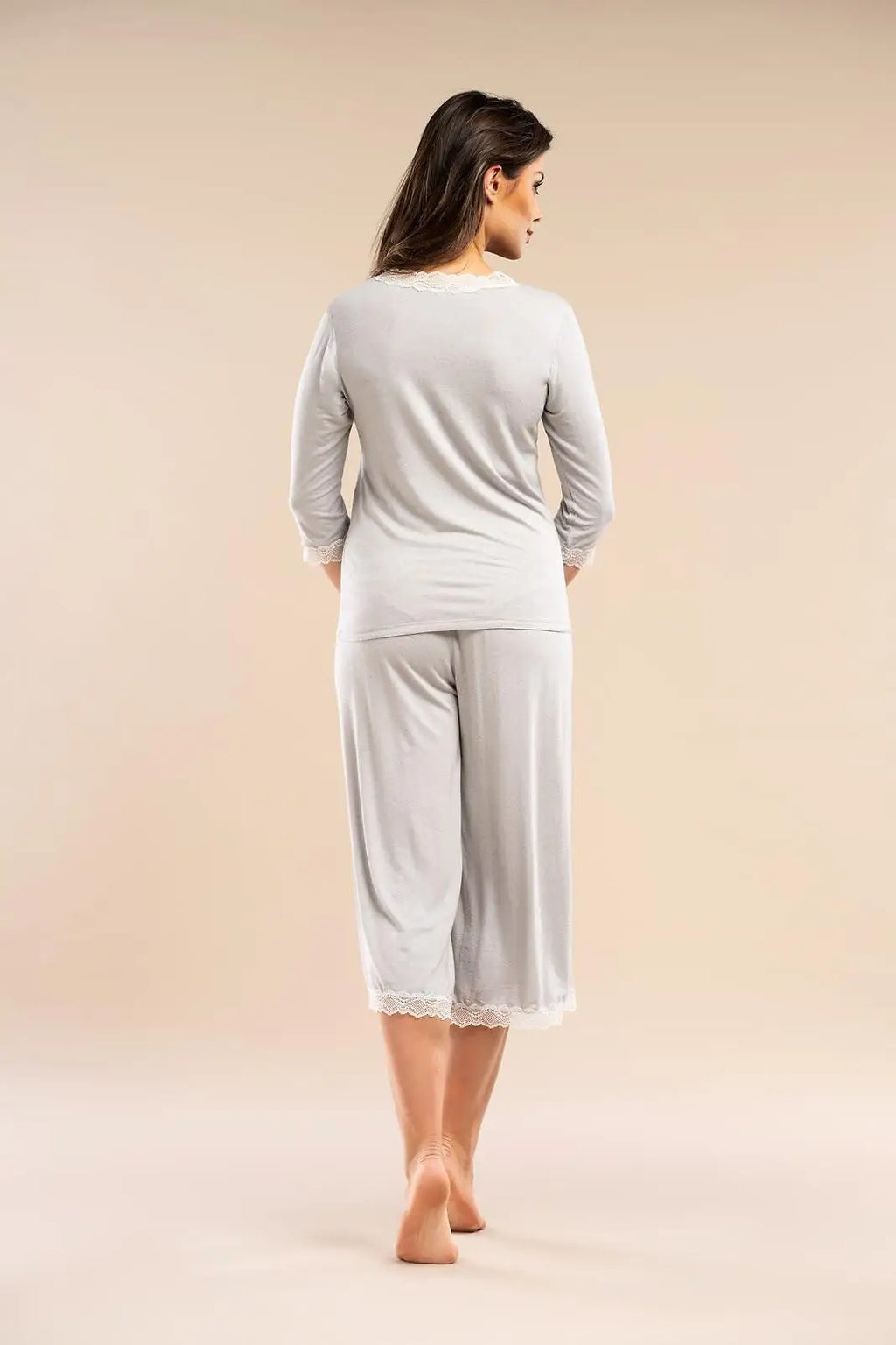 Pigiama da donna 3/4 in viscosa e lino - the promise