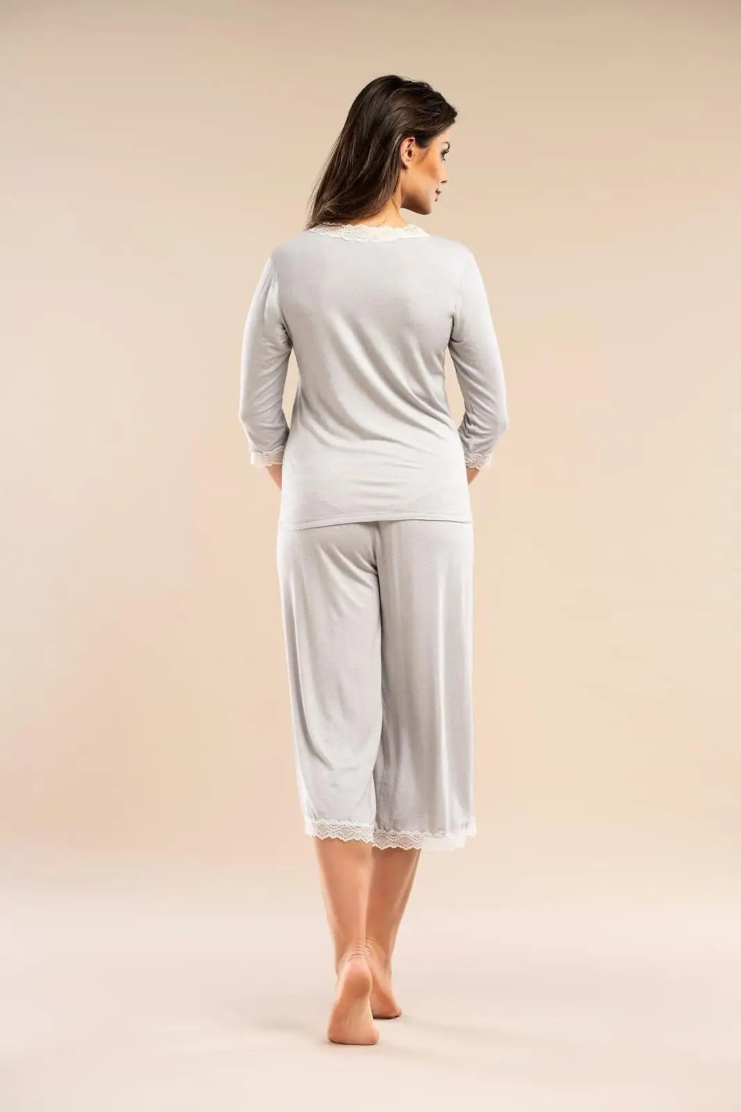 Pigiama da donna 3/4 in viscosa e lino - the promise