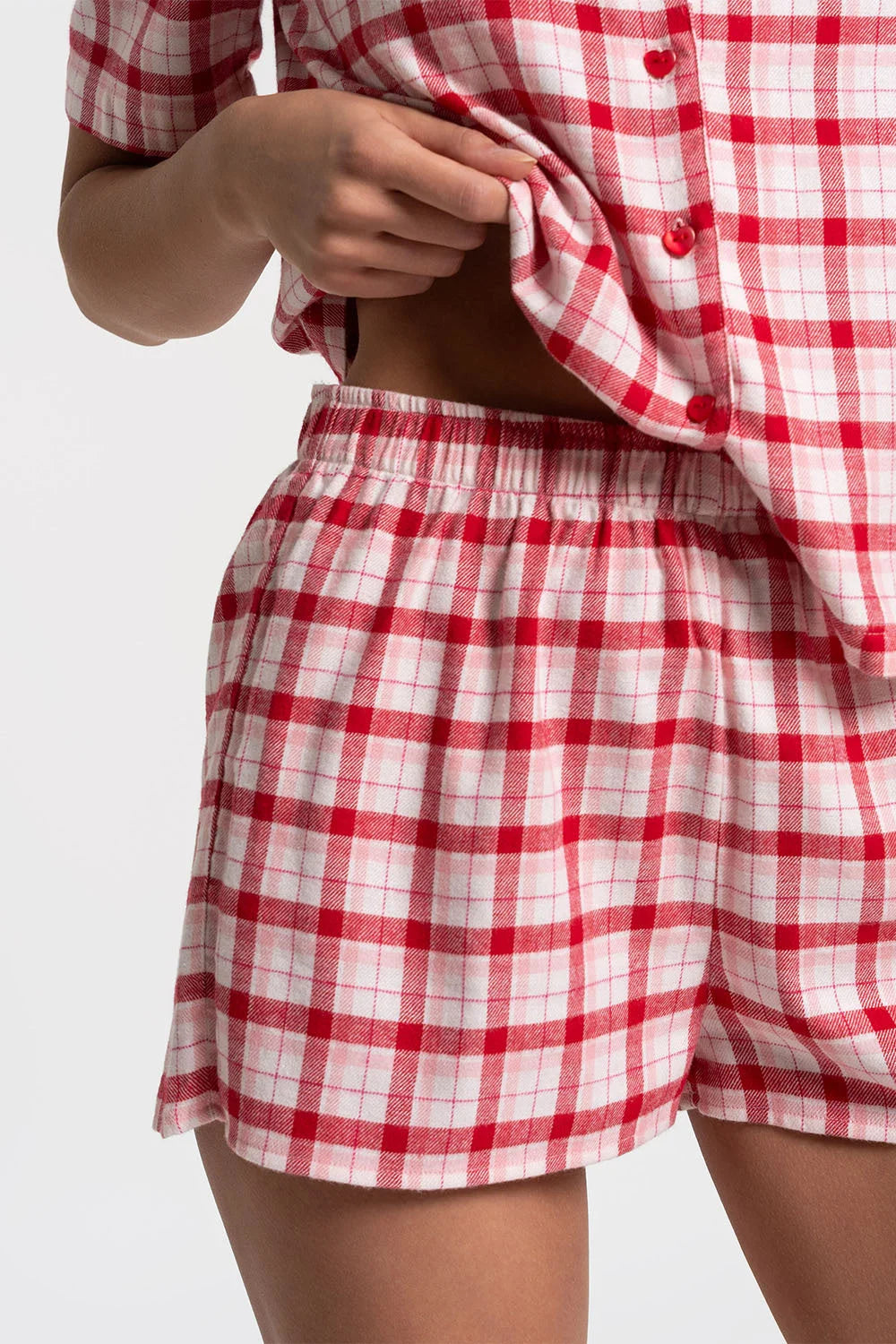 Pigiama da donna aperto in cotone flanellato (pdd4700-015)