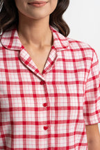 Pigiama da donna aperto in cotone flanellato (pdd4700-015)