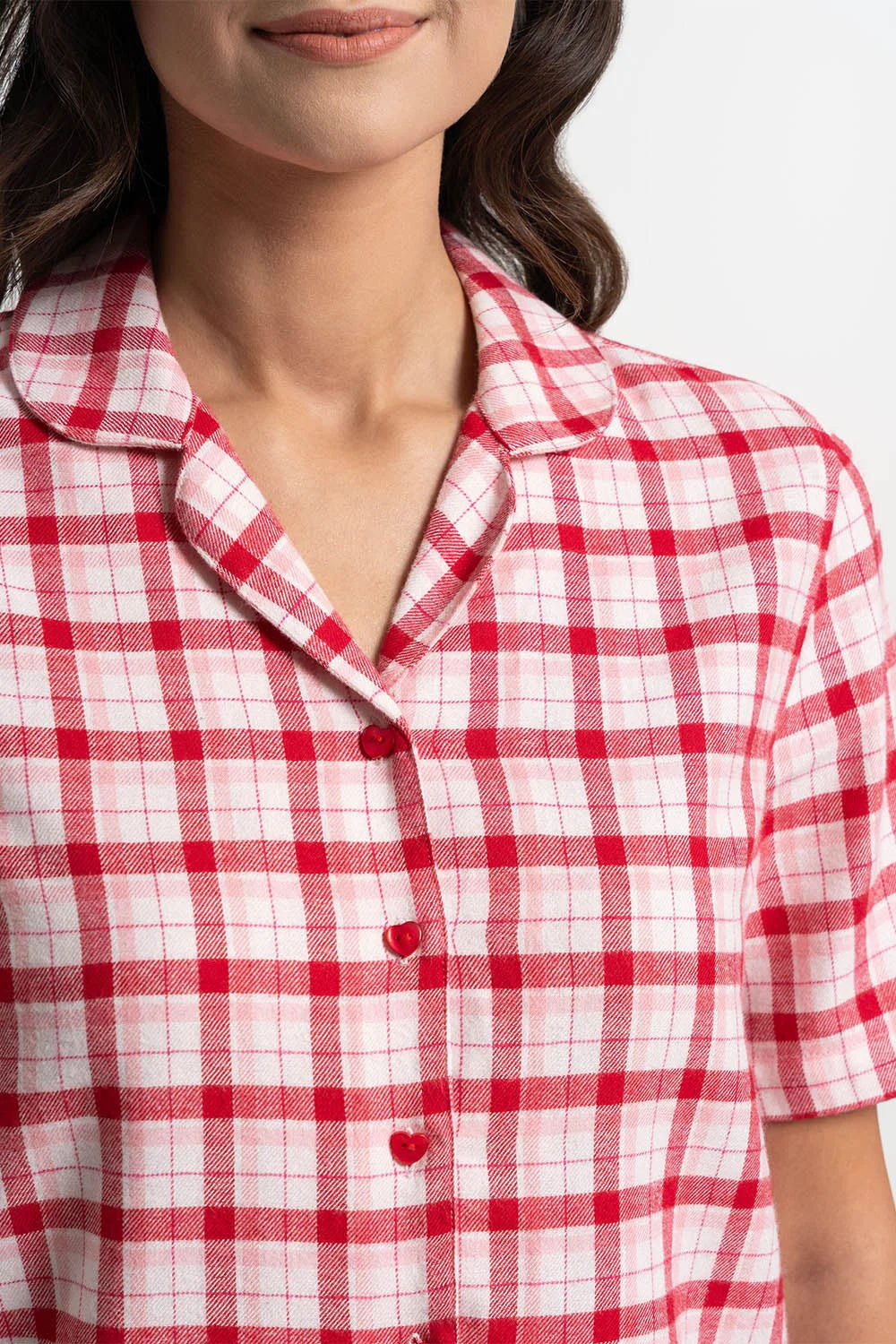 Pigiama da donna aperto in cotone flanellato (pdd4700-015)