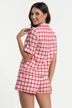 Pigiama da donna aperto in cotone flanellato (pdd4700-015)