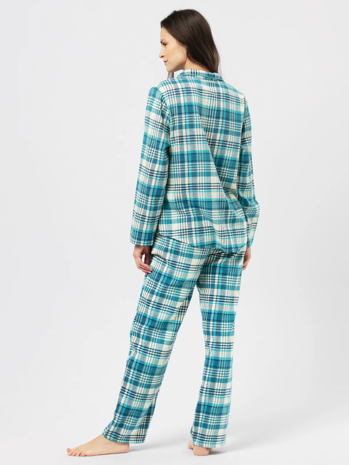 Pigiama da donna aperto in flanella di cotone - doroty