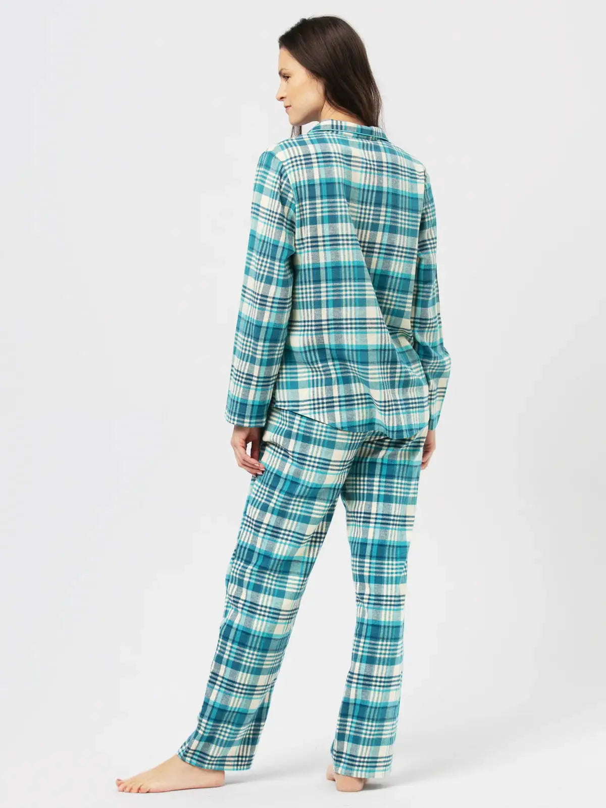 Pigiama da donna aperto in flanella di cotone - doroty