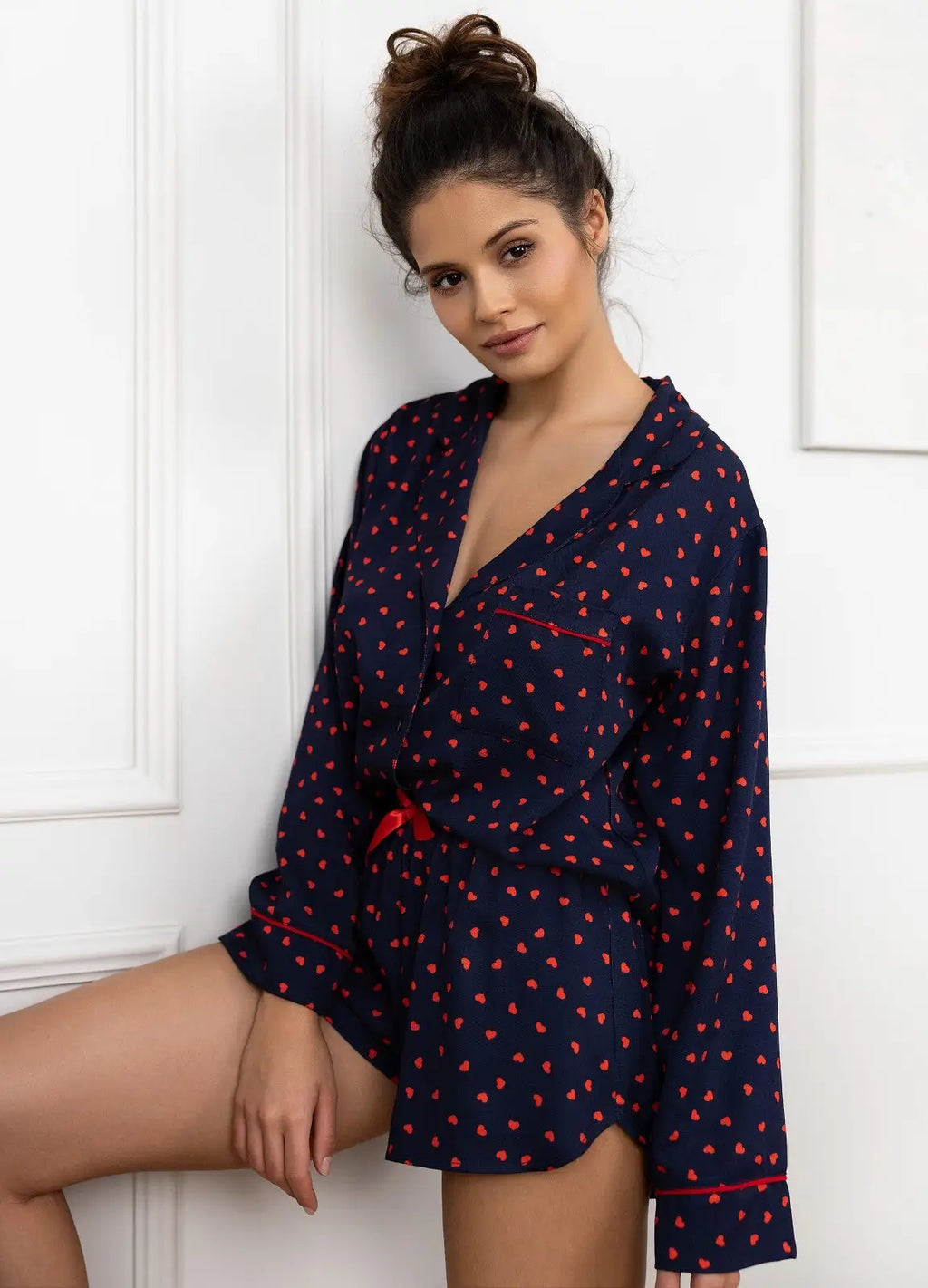 Pigiama donna aperto in viscosa - sunset - maisie