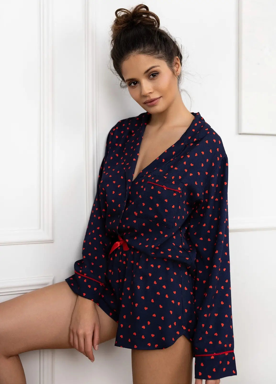 Pigiama donna aperto in viscosa - sunset - maisie