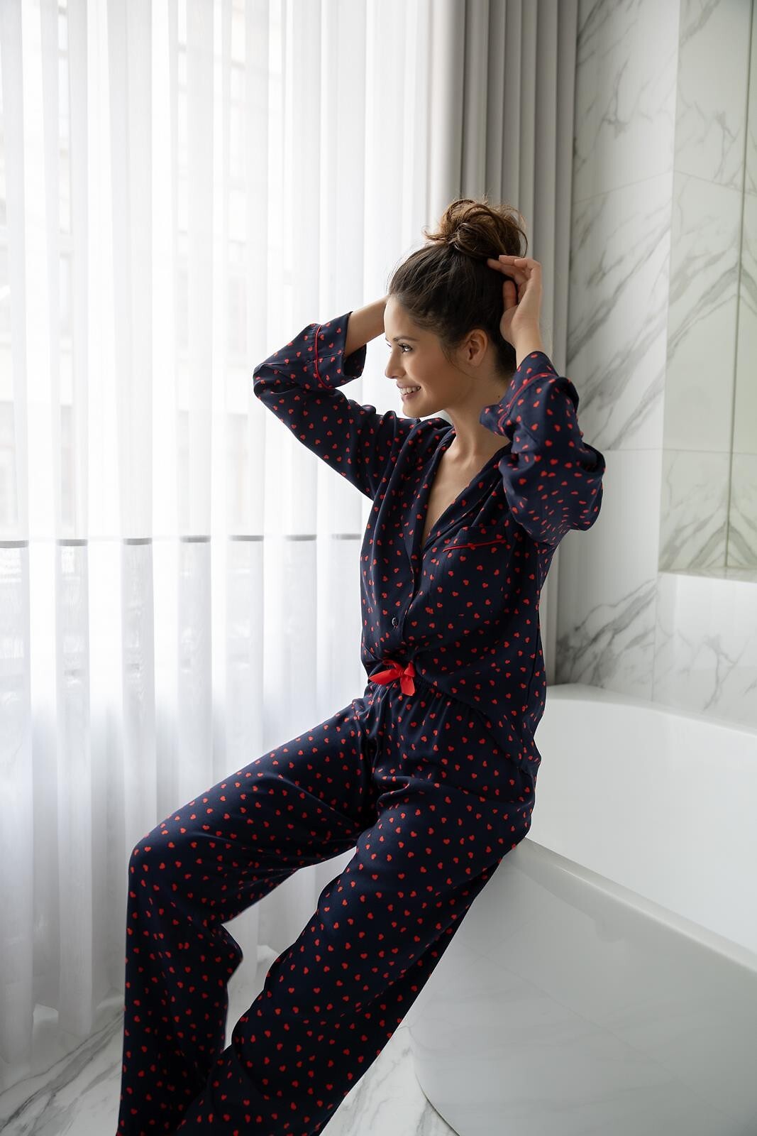 Pigiama da donna aperto in viscosa - sunset - sophia