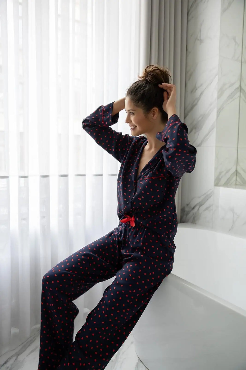 Pigiama da donna aperto in viscosa - sunset - sophia