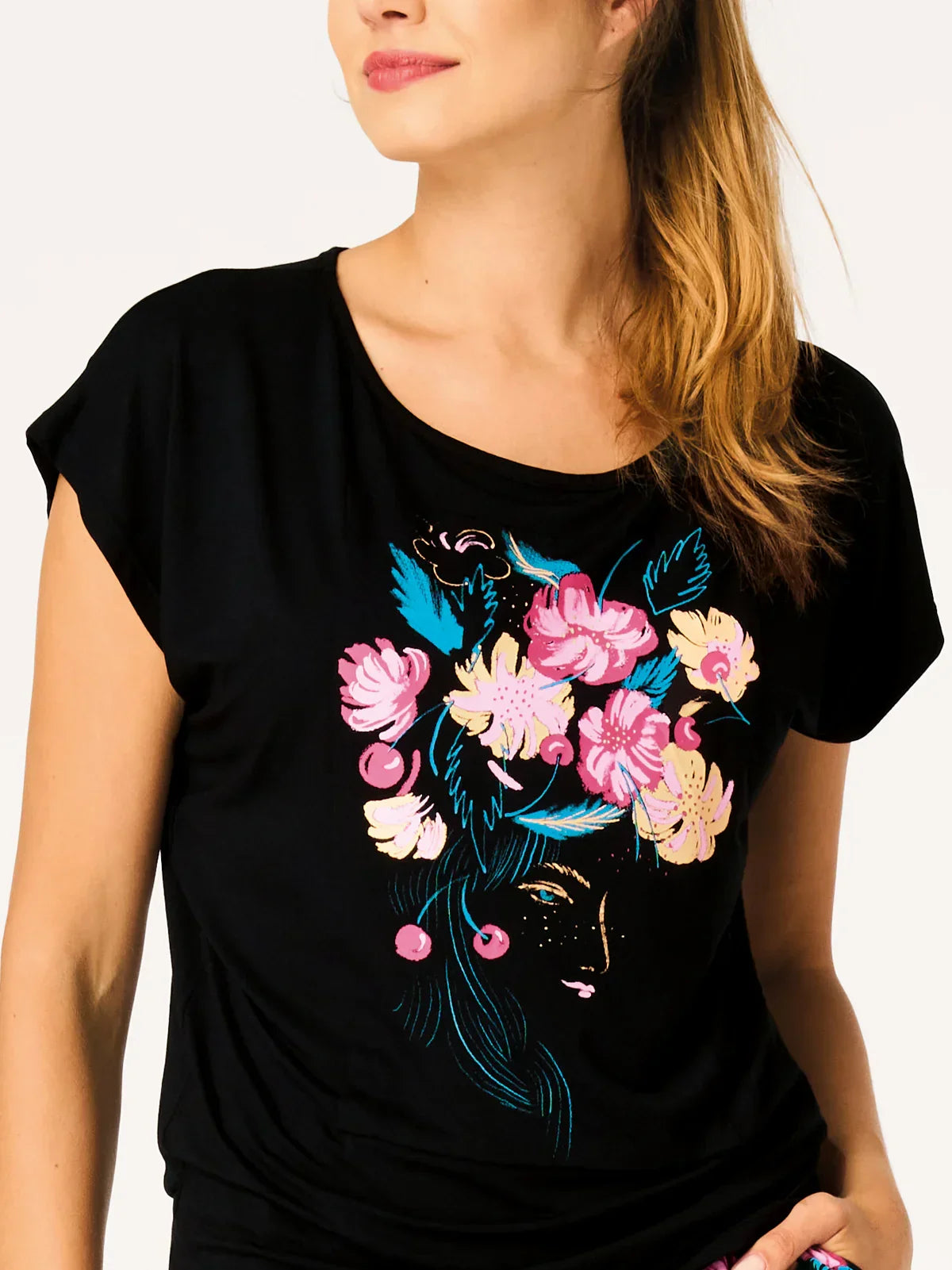 Pigiama donna in bambù ’soft eco’ – t-shirt con stampa