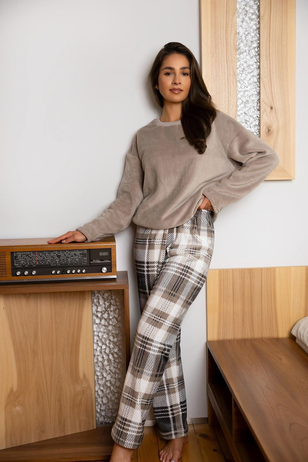 Pigiama donna caldo in morbida maglia sof - milou ii