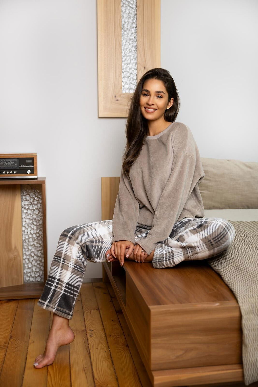 Pigiama donna caldo in morbida maglia sof - milou ii