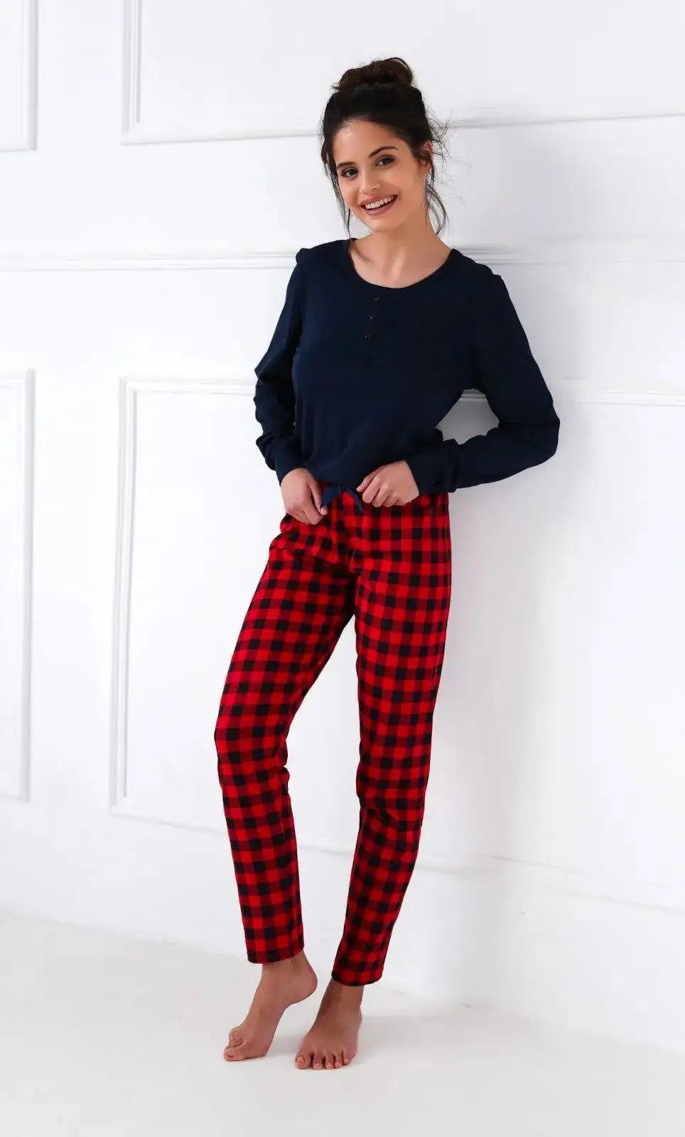 Pigiama donna in cotone 100% - bonnie - red