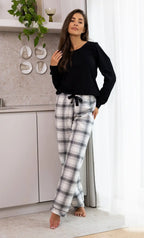 Blanche | pigiama da donna in cotone elasticizzato - home