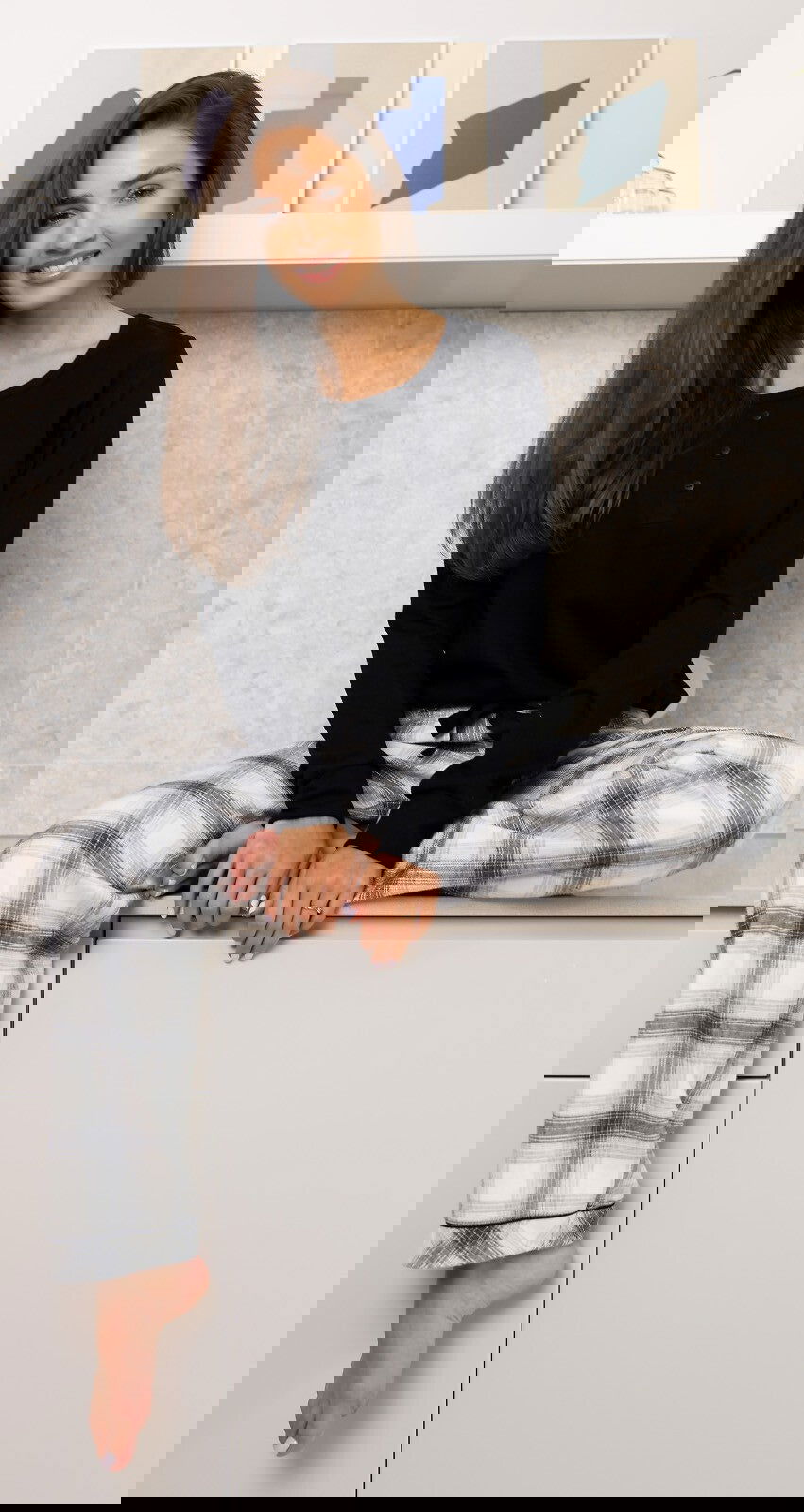 Pigiama da donna in cotone elasticizzato - home - blanche