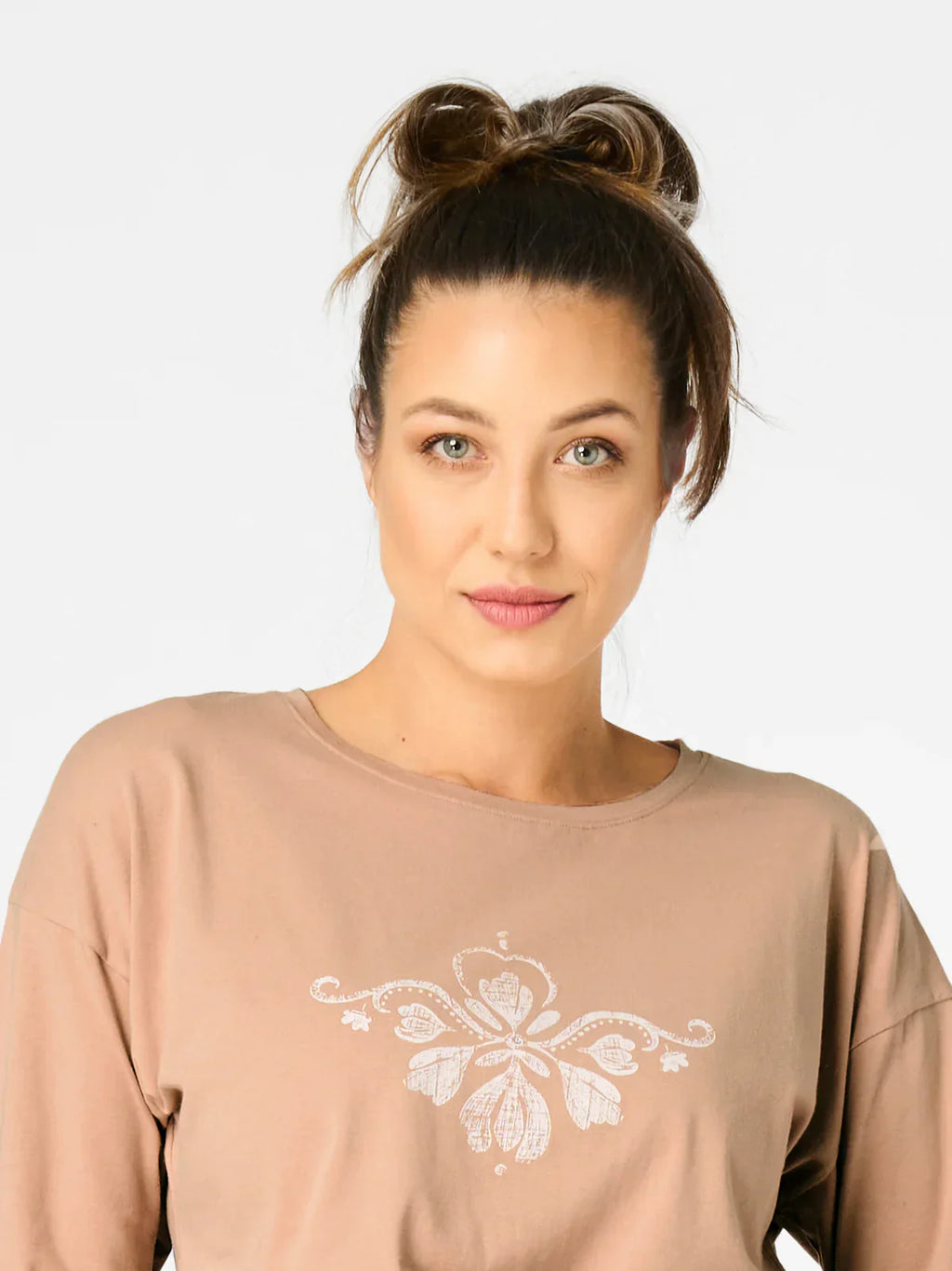 Pigiama donna in cotone elasticizzato con stampa gioiello