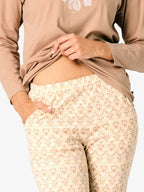 Pigiama donna in cotone elasticizzato con stampa gioiello