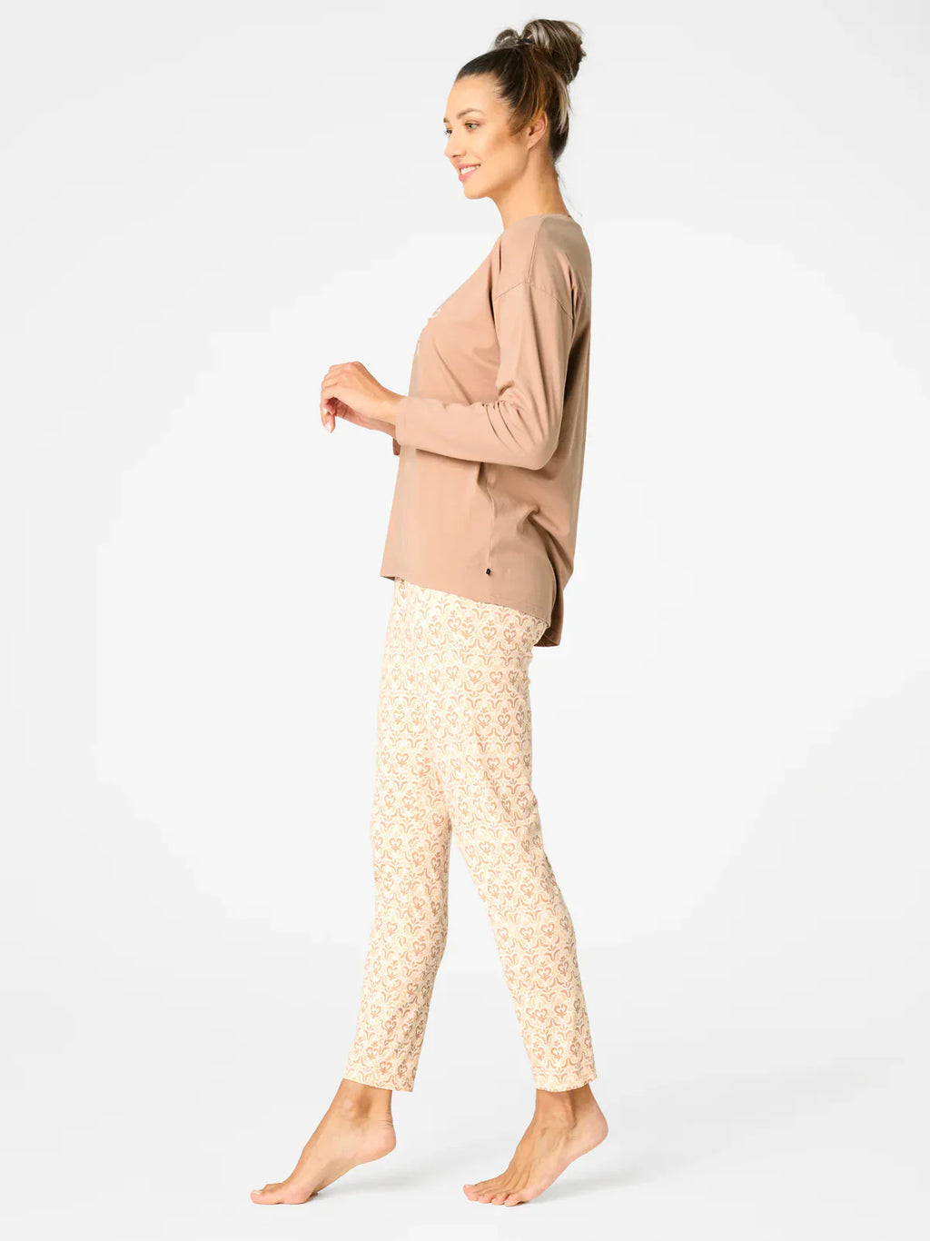 Pigiama donna in cotone elasticizzato con stampa gioiello