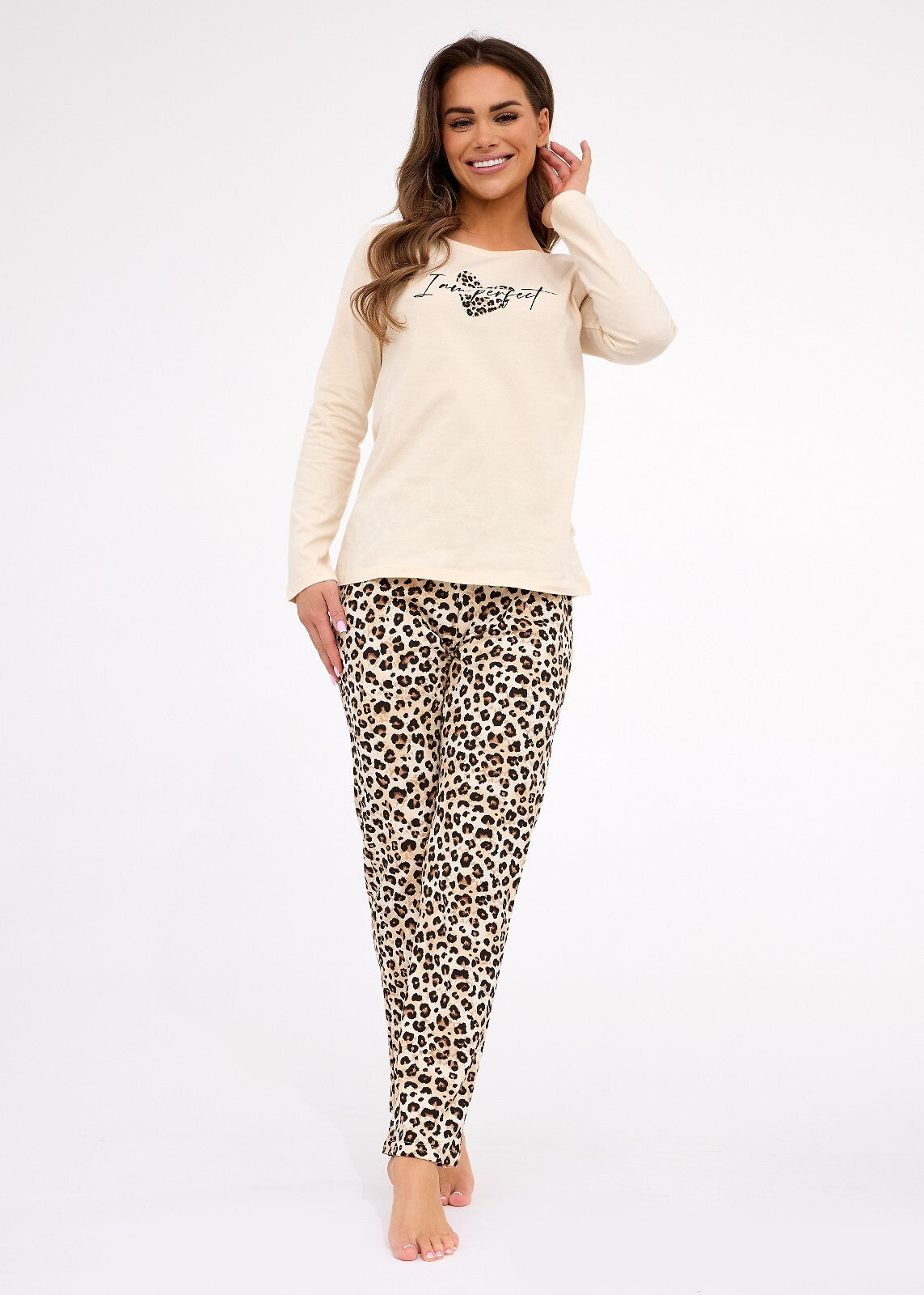 Pigiama donna in cotone con stampa animalier | i am perfect