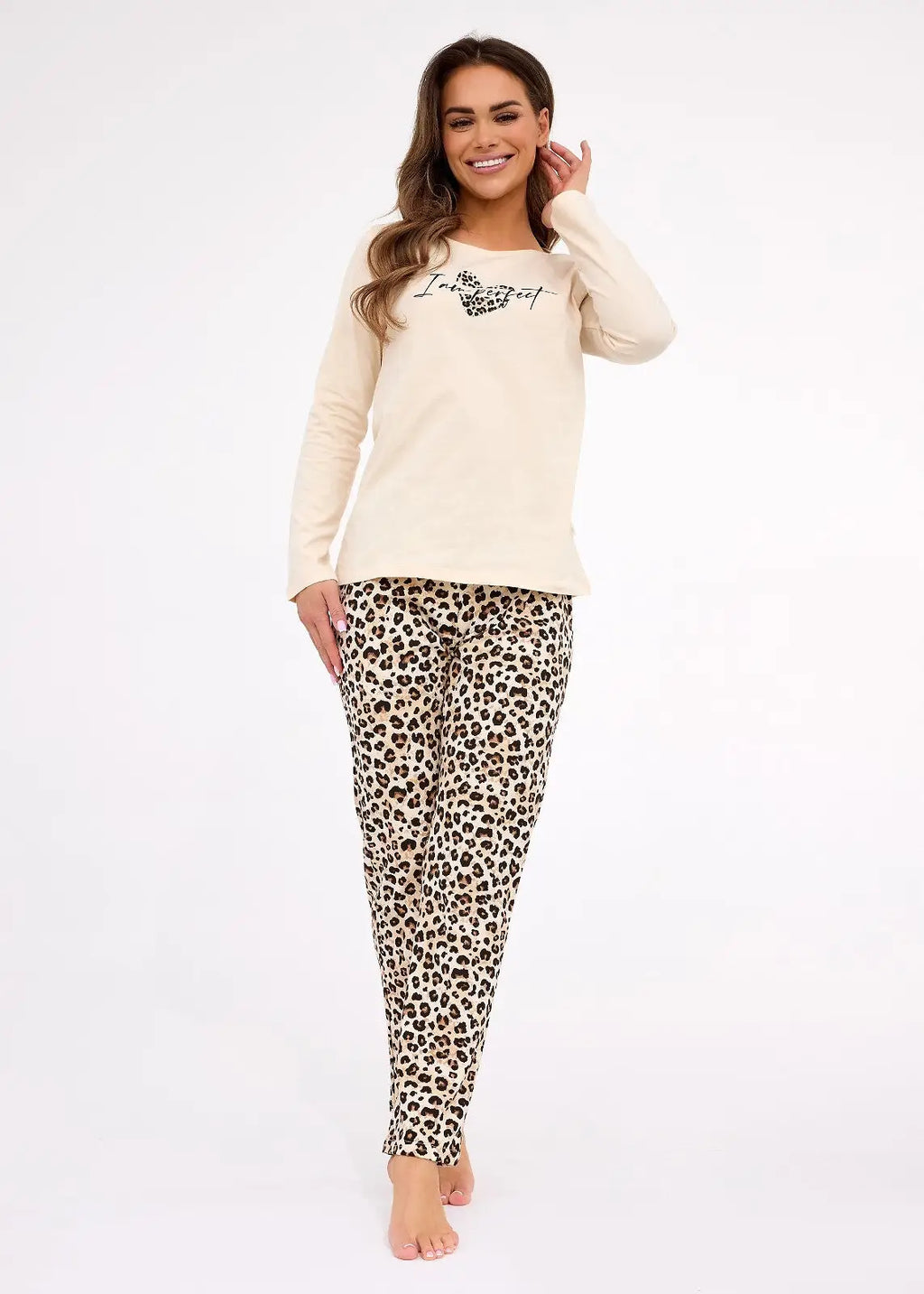 Pigiama donna in cotone con stampa animalier | i am perfect