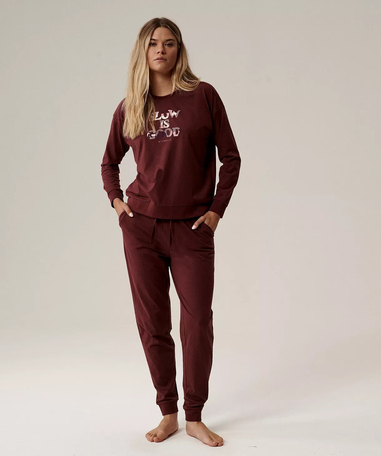 Pigiama da donna in cotone stile jogger - nlp-499