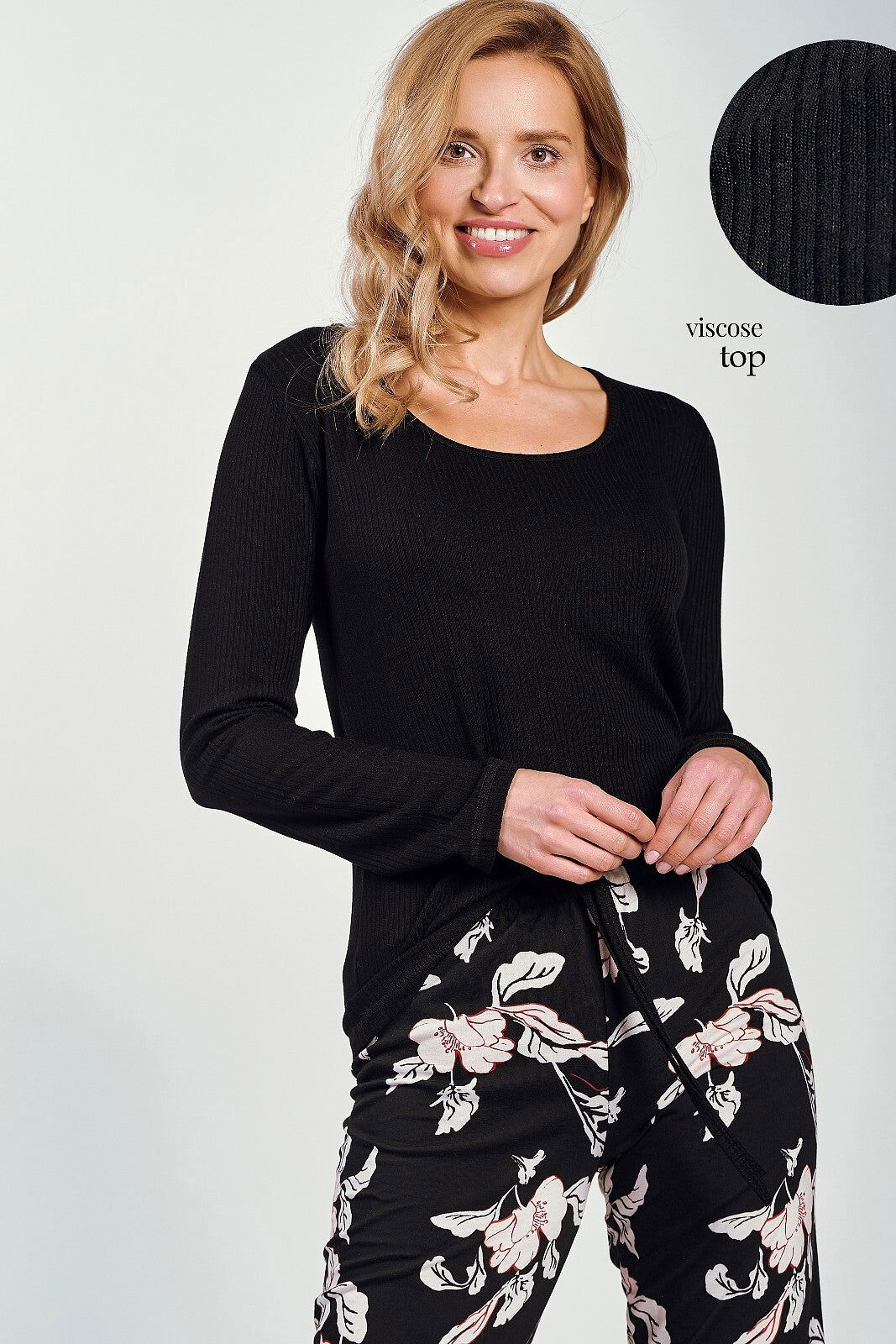 Pigiama donna elegante in viscosa e cotone - charlotte