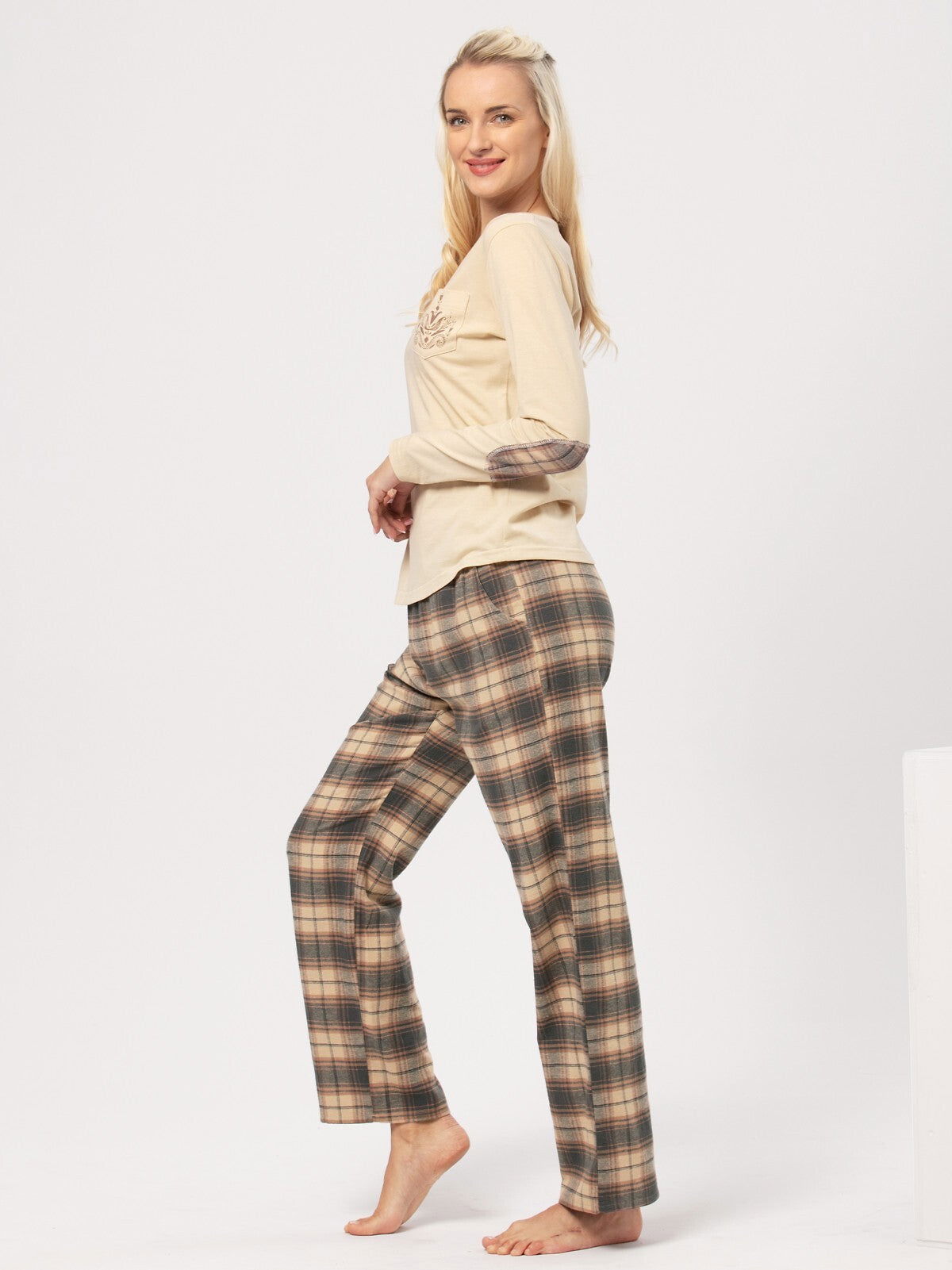 Pigiama da donna in flanella 100% cotone | lns 403