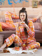 Pigiama da donna in flanella | lns 473 - hannah