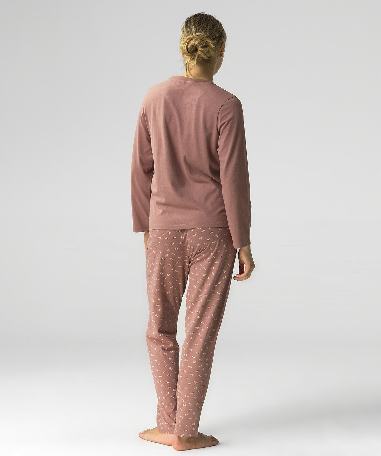 Pigiama donna in 100% cotone ribbon nlp 483