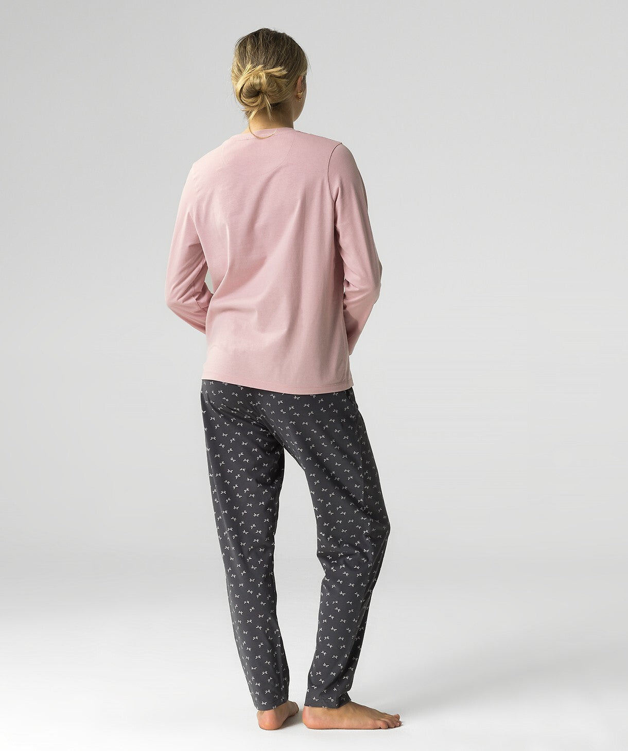 Pigiama donna in 100% cotone ribbon nlp 483