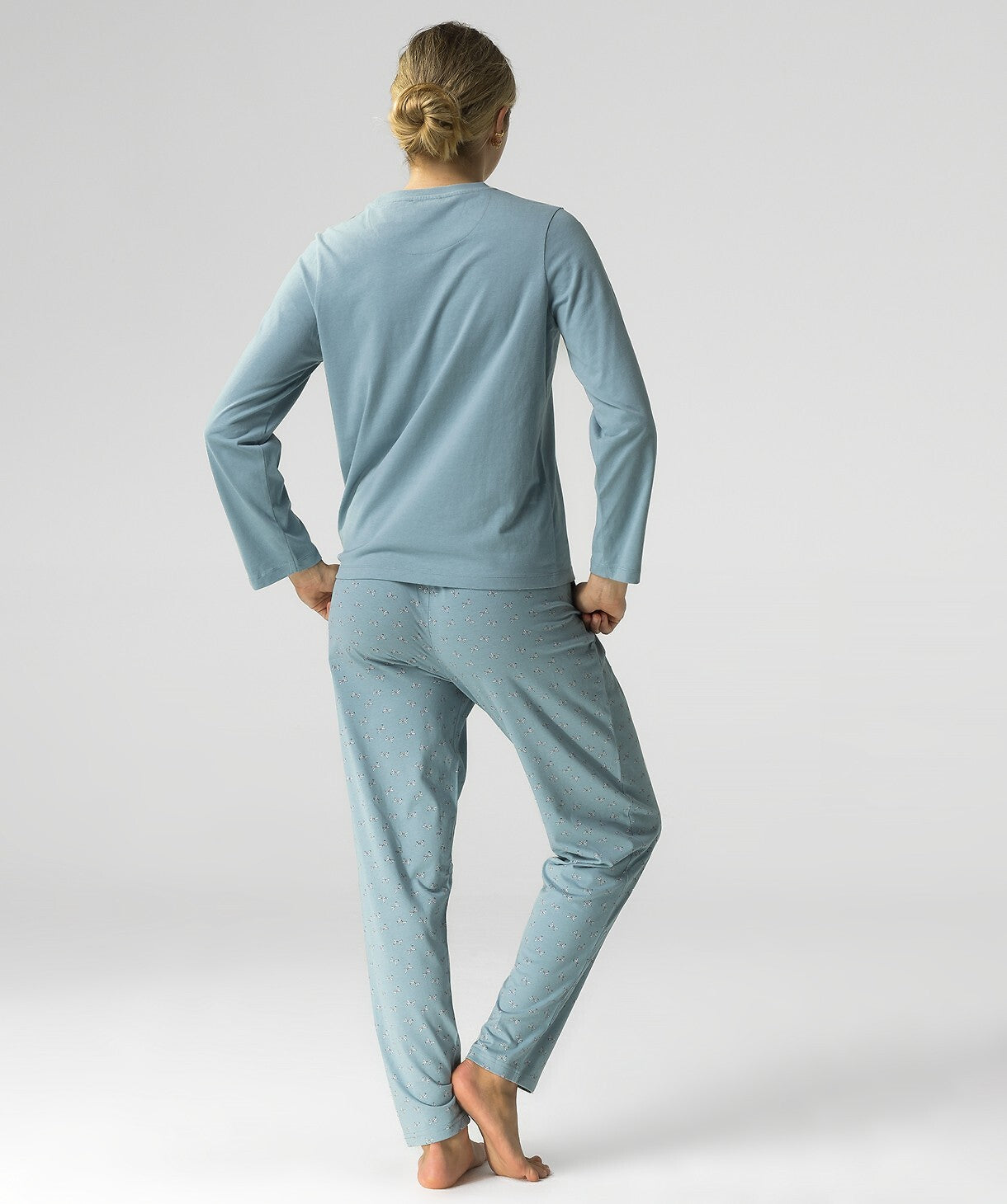 Pigiama donna in 100% cotone ribbon nlp 483
