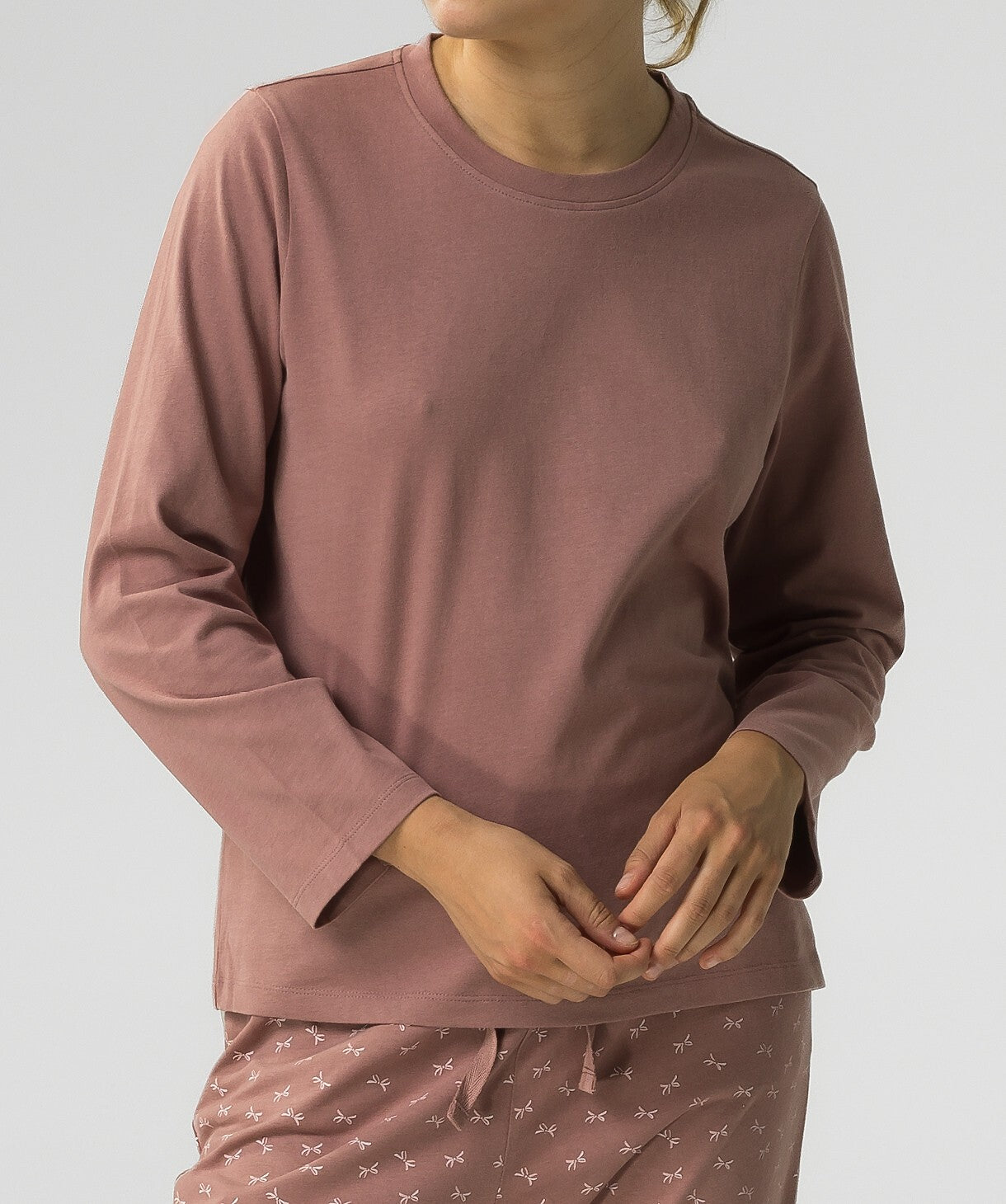 Pigiama donna in 100% cotone ribbon nlp 483