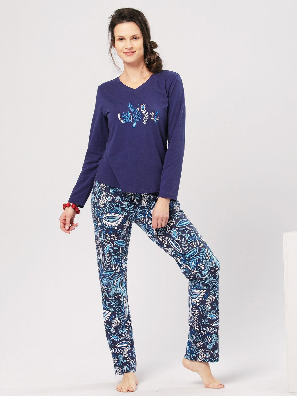 Pigiama donna in cotone elasticizzato lns 793