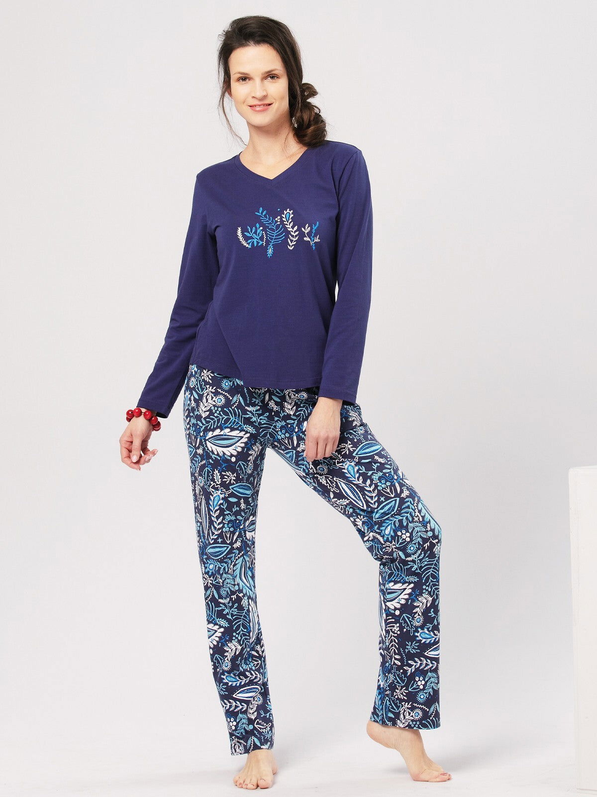 Pigiama donna in cotone elasticizzato lns 793