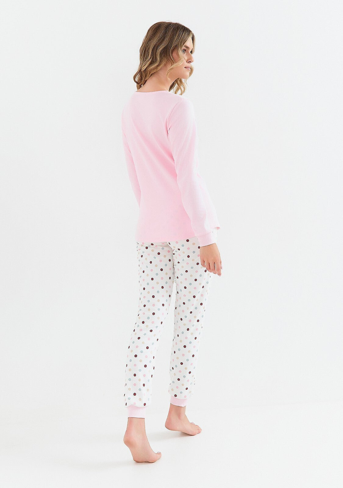 Pigiama donna in cotone interlock paula rosa 433
