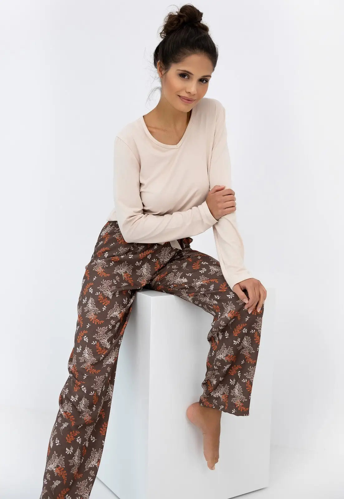 Pigiama da donna lungo in viscosa - shelby