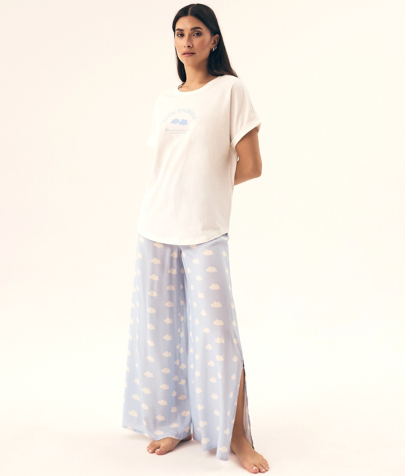 Pigiama da donna con pantalone ampio - nubes