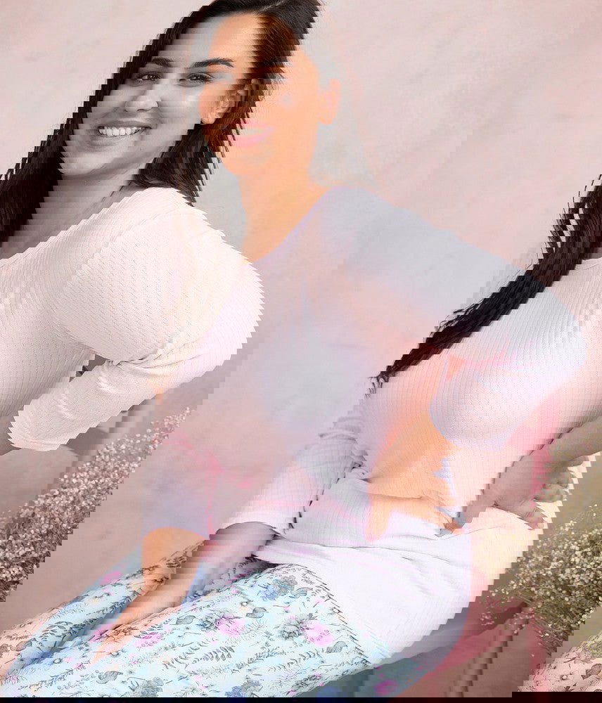 Pigiama donna in puro cotone - amora - plus sizes